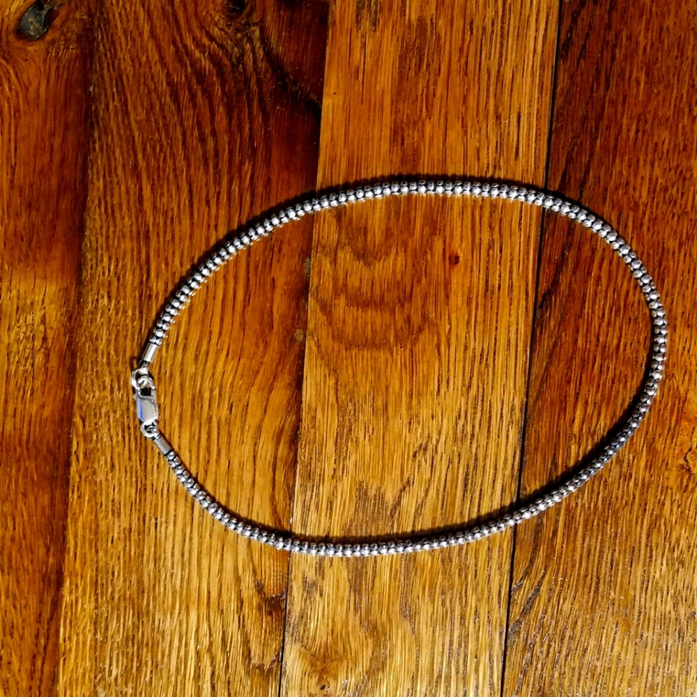 Silpada Oxidized Sterling Silver Popcorn Necklace
